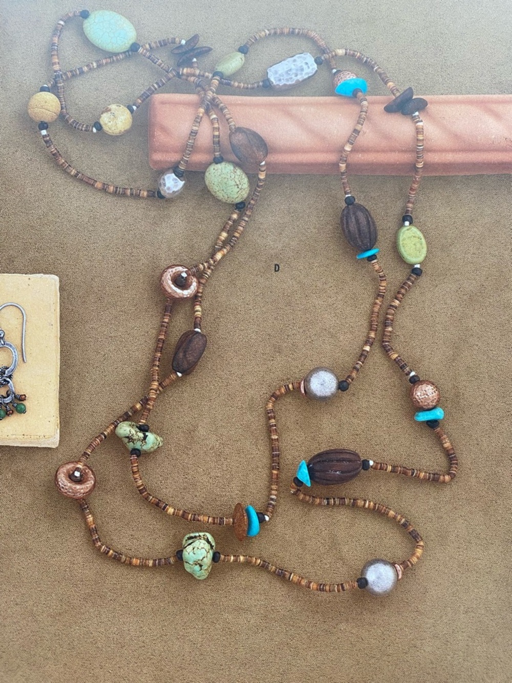 Silpada Bohemian Shell and Beaded Necklace 30”inches long N1569 - Picture 9 of 11